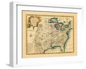 1747, United States, Louisiana, Florida and Canada-null-Framed Giclee Print