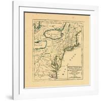 1749, Connecticut, Maine, Maryland, Massachusetts, New Hampshire, New Jersey, New York, North Carol-null-Framed Giclee Print