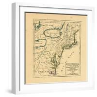 1749, Connecticut, Maine, Maryland, Massachusetts, New Hampshire, New Jersey, New York, North Carol-null-Framed Giclee Print