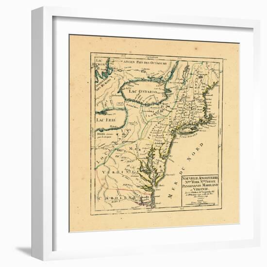 1749, Connecticut, Maine, Maryland, Massachusetts, New Hampshire, New Jersey, New York, North Carol-null-Framed Giclee Print