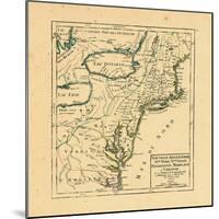 1749, Connecticut, Maine, Maryland, Massachusetts, New Hampshire, New Jersey, New York, North Carol-null-Mounted Giclee Print