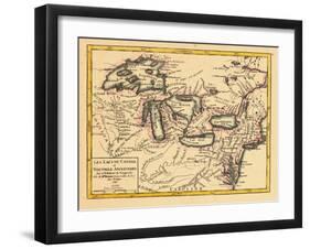 1749, Illinois, Indiana, Michigan, Minnesota, New York, Ohio, Ontario, Pennsylvania, Wisconsin-null-Framed Giclee Print