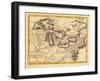 1749, Illinois, Indiana, Michigan, Minnesota, New York, Ohio, Ontario, Pennsylvania, Wisconsin-null-Framed Giclee Print