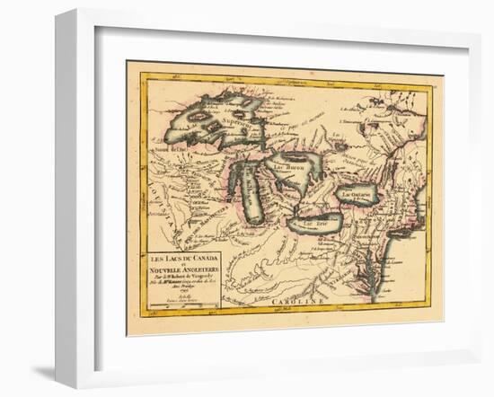 1749, Illinois, Indiana, Michigan, Minnesota, New York, Ohio, Ontario, Pennsylvania, Wisconsin-null-Framed Giclee Print