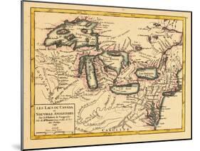 1749, Illinois, Indiana, Michigan, Minnesota, New York, Ohio, Ontario, Pennsylvania, Wisconsin-null-Mounted Giclee Print