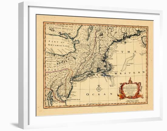 1752, Connecticut, Maine, Maryland, Massachusetts, New Hampshire, New Jersey, New York-null-Framed Giclee Print