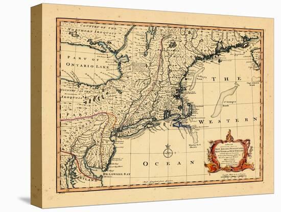 1752, Connecticut, Maine, Maryland, Massachusetts, New Hampshire, New Jersey, New York-null-Stretched Canvas