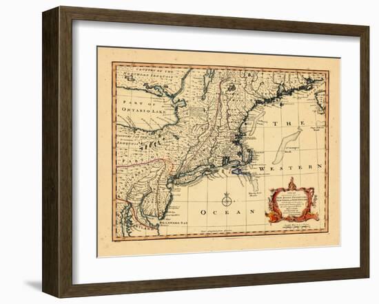 1752, Connecticut, Maine, Maryland, Massachusetts, New Hampshire, New Jersey, New York-null-Framed Giclee Print