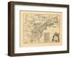 1755, British and French Settlements, United States-null-Framed Giclee Print