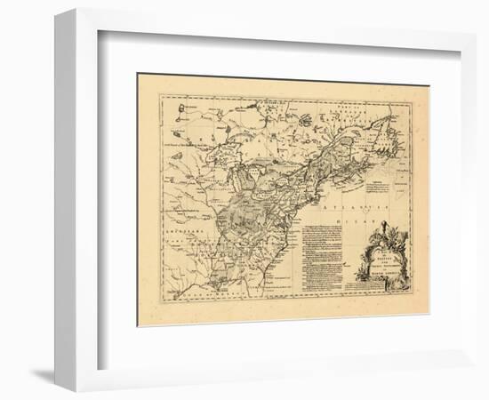 1755, British and French Settlements, United States-null-Framed Giclee Print