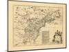 1755, British and French Settlements, United States-null-Mounted Giclee Print