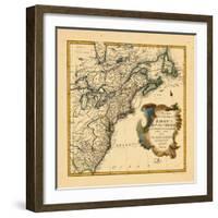 1755, Connecticut, Georgia, Maine, Maryland, Massachusetts, New Brunswick, New Jersey, New York-null-Framed Premium Giclee Print