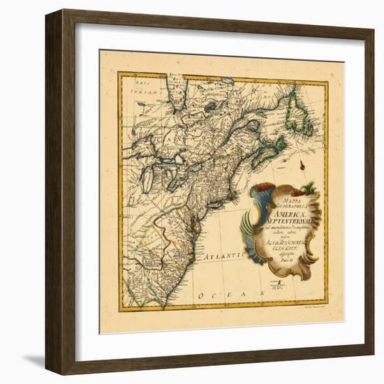 1755, Connecticut, Georgia, Maine, Maryland, Massachusetts, New Brunswick, New Jersey, New York-null-Framed Premium Giclee Print