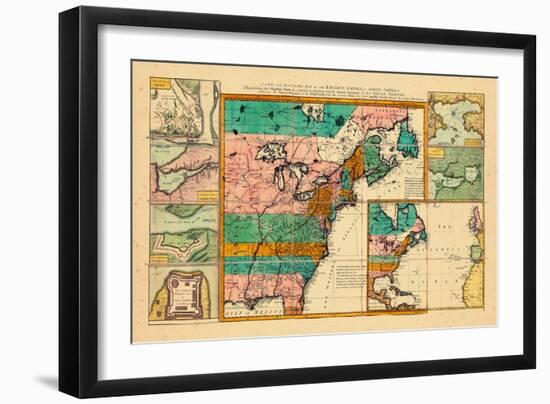 1755, English Empire in North America, United States, East Coast-null-Framed Giclee Print