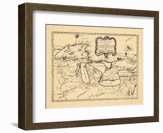 1755, Illinois, Indiana, Michigan, Minnesota, New York, Ohio, Ontario, Pennsylvania, Wisconsin-null-Framed Giclee Print