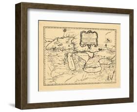 1755, Illinois, Indiana, Michigan, Minnesota, New York, Ohio, Ontario, Pennsylvania, Wisconsin-null-Framed Giclee Print