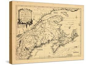 1755, New Brunswick, Massachusetts, Nova Scotia, Maine, Newfoundland and Labrador, New Hampshire-null-Stretched Canvas