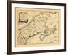 1755, New Brunswick, Massachusetts, Nova Scotia, Maine, Newfoundland and Labrador, New Hampshire-null-Framed Giclee Print