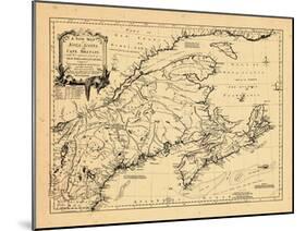 1755, New Brunswick, Massachusetts, Nova Scotia, Maine, Newfoundland and Labrador, New Hampshire-null-Mounted Giclee Print