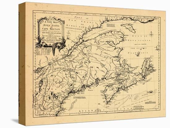 1755, New Brunswick, Massachusetts, Nova Scotia, Maine, Newfoundland and Labrador, New Hampshire-null-Stretched Canvas