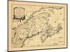 1755, New Brunswick, Massachusetts, Nova Scotia, Maine, Newfoundland and Labrador, New Hampshire-null-Mounted Giclee Print