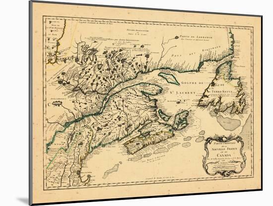 1755, New Brunswick, Newfoundland and Labrador, Nova Scotia, Prince Edward Island-null-Mounted Giclee Print