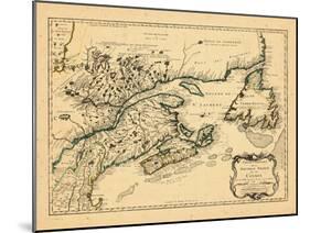 1755, New Brunswick, Newfoundland and Labrador, Nova Scotia, Prince Edward Island-null-Mounted Giclee Print