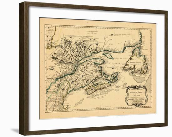 1755, New Brunswick, Newfoundland and Labrador, Nova Scotia, Prince Edward Island-null-Framed Giclee Print