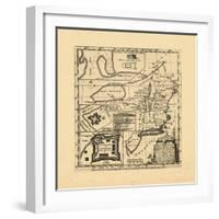 1755, New England, Connecticut, Maine, Massachusetts, New Hampshire, Rhode Island, Vermont-null-Framed Giclee Print