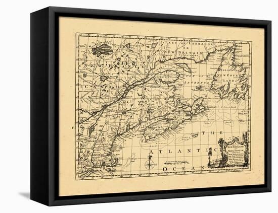 1758, New England, New Brunswick, Newfoundland and Labrador, Nova Scotia, Ontario-null-Framed Stretched Canvas