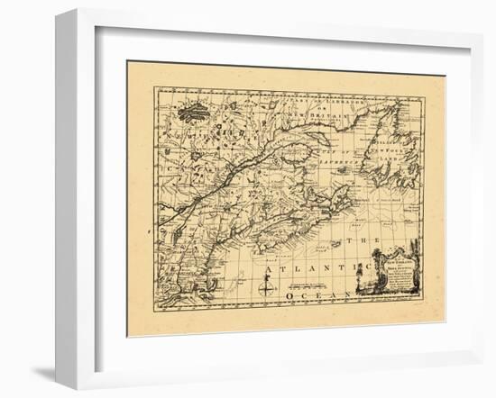 1758, New England, New Brunswick, Newfoundland and Labrador, Nova Scotia, Ontario-null-Framed Giclee Print