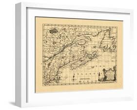 1758, New England, New Brunswick, Newfoundland and Labrador, Nova Scotia, Ontario-null-Framed Giclee Print