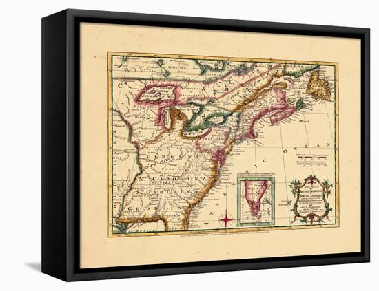 1763, Connecticut, Florida, Georgia, Maine, Massachusetts, New Hampshire, New Jersey, New York-null-Framed Stretched Canvas