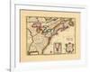 1763, Connecticut, Florida, Georgia, Maine, Massachusetts, New Hampshire, New Jersey, New York-null-Framed Giclee Print