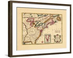 1763, Connecticut, Florida, Georgia, Maine, Massachusetts, New Hampshire, New Jersey, New York-null-Framed Giclee Print