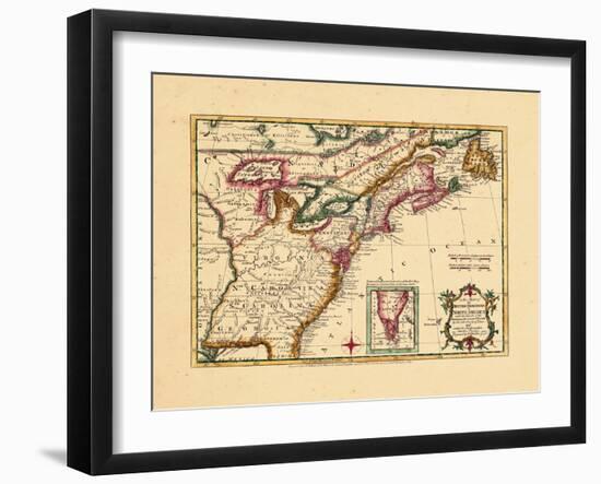 1763, Connecticut, Florida, Georgia, Maine, Massachusetts, New Hampshire, New Jersey, New York-null-Framed Giclee Print