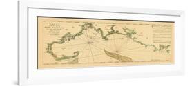 1763, New England Chart, Cape Cod to Casco Bay, Maine, Massachusetts, New Hampshire-null-Framed Giclee Print