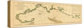 1763, New England Chart, Cape Cod to Casco Bay, Maine, Massachusetts, New Hampshire-null-Stretched Canvas