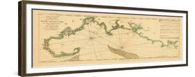 1763, New England Chart, Cape Cod to Casco Bay, Maine, Massachusetts, New Hampshire-null-Framed Premium Giclee Print