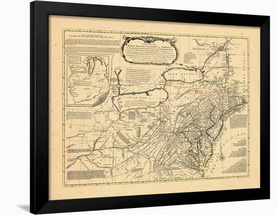 1765, Delaware, Maryland, Virginia, Connecticut, New Jersey, New York, Pennsylvania, Rhode Island-null-Framed Giclee Print