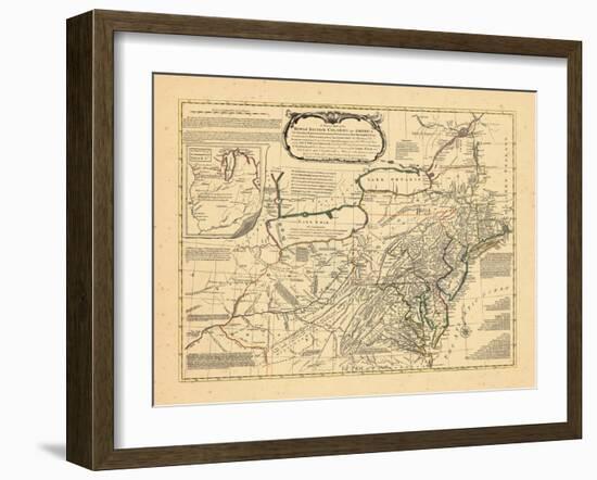 1765, Delaware, Maryland, Virginia, Connecticut, New Jersey, New York, Pennsylvania, Rhode Island-null-Framed Giclee Print