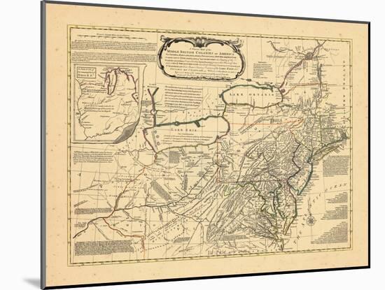 1765, Delaware, Maryland, Virginia, Connecticut, New Jersey, New York, Pennsylvania, Rhode Island-null-Mounted Giclee Print