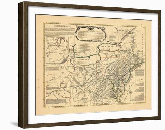 1765, Delaware, Maryland, Virginia, Connecticut, New Jersey, New York, Pennsylvania, Rhode Island-null-Framed Giclee Print