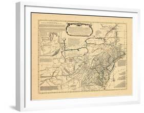 1765, Delaware, Maryland, Virginia, Connecticut, New Jersey, New York, Pennsylvania, Rhode Island-null-Framed Giclee Print