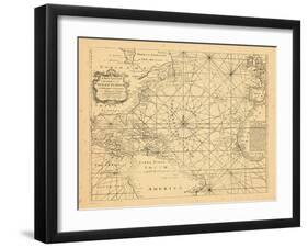 1773, Chart, West Indies, Atlantic Ocean-null-Framed Giclee Print