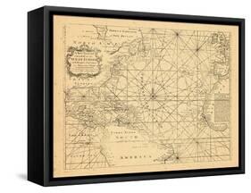 1773, Chart, West Indies, Atlantic Ocean-null-Framed Stretched Canvas