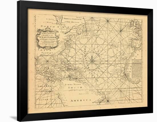1773, Chart, West Indies, Atlantic Ocean-null-Framed Giclee Print