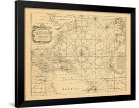 1773, Chart, West Indies, Atlantic Ocean-null-Framed Giclee Print