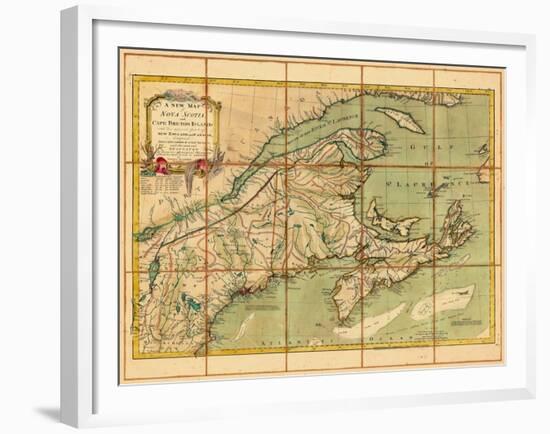 1775, Nova Scotia, Prince Edward Island, Maine Massachusetts-null-Framed Giclee Print