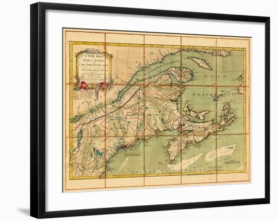 1775, Nova Scotia, Prince Edward Island, Maine Massachusetts-null-Framed Giclee Print